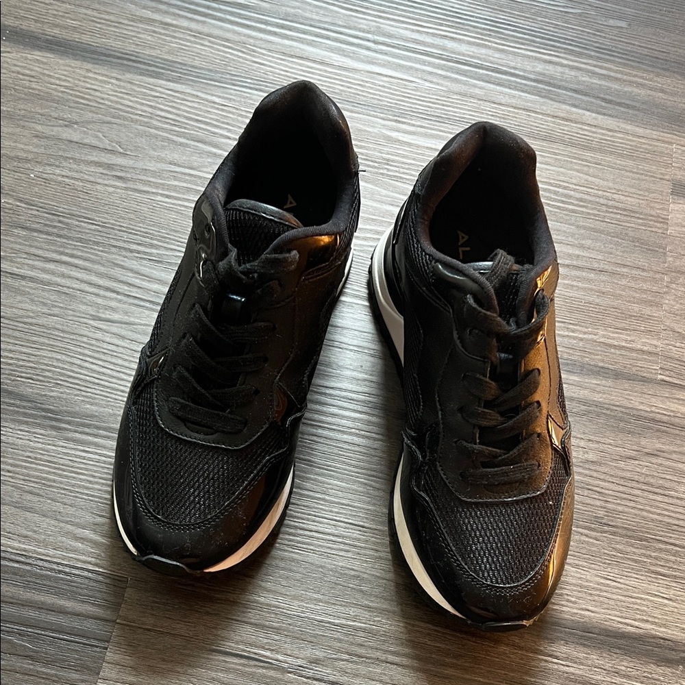 ALDO Women's Black Mesh Platform Sneakers